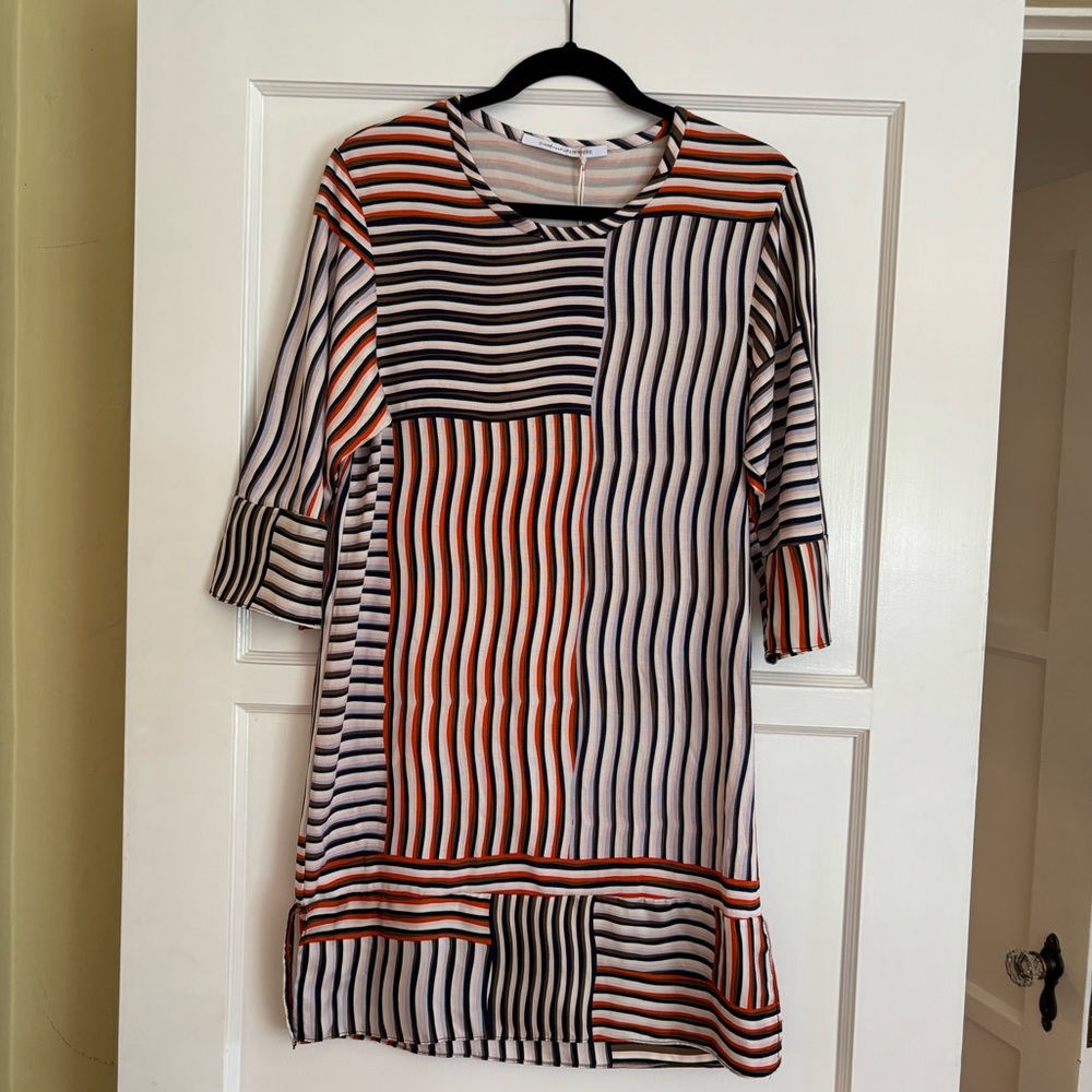 Diane Von Furstenberg striped silk shift dress